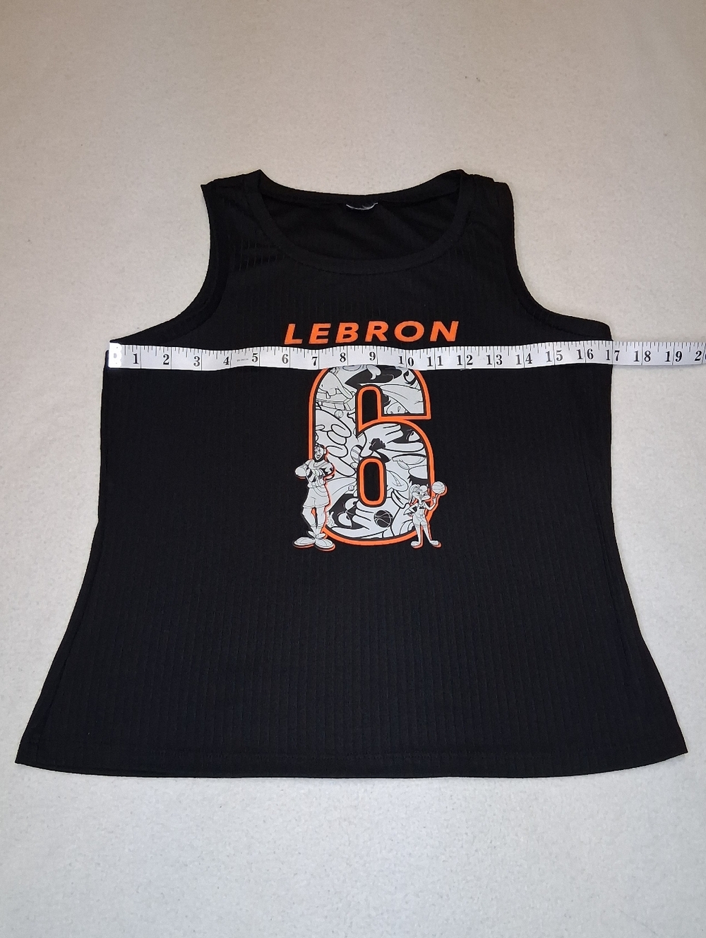 LeBron Graphic Tank Top - Black with Orange & White - Picture 2 of 5